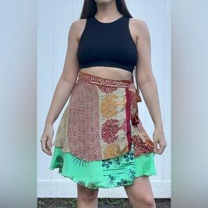 Reversible Sari Wrap Skirt